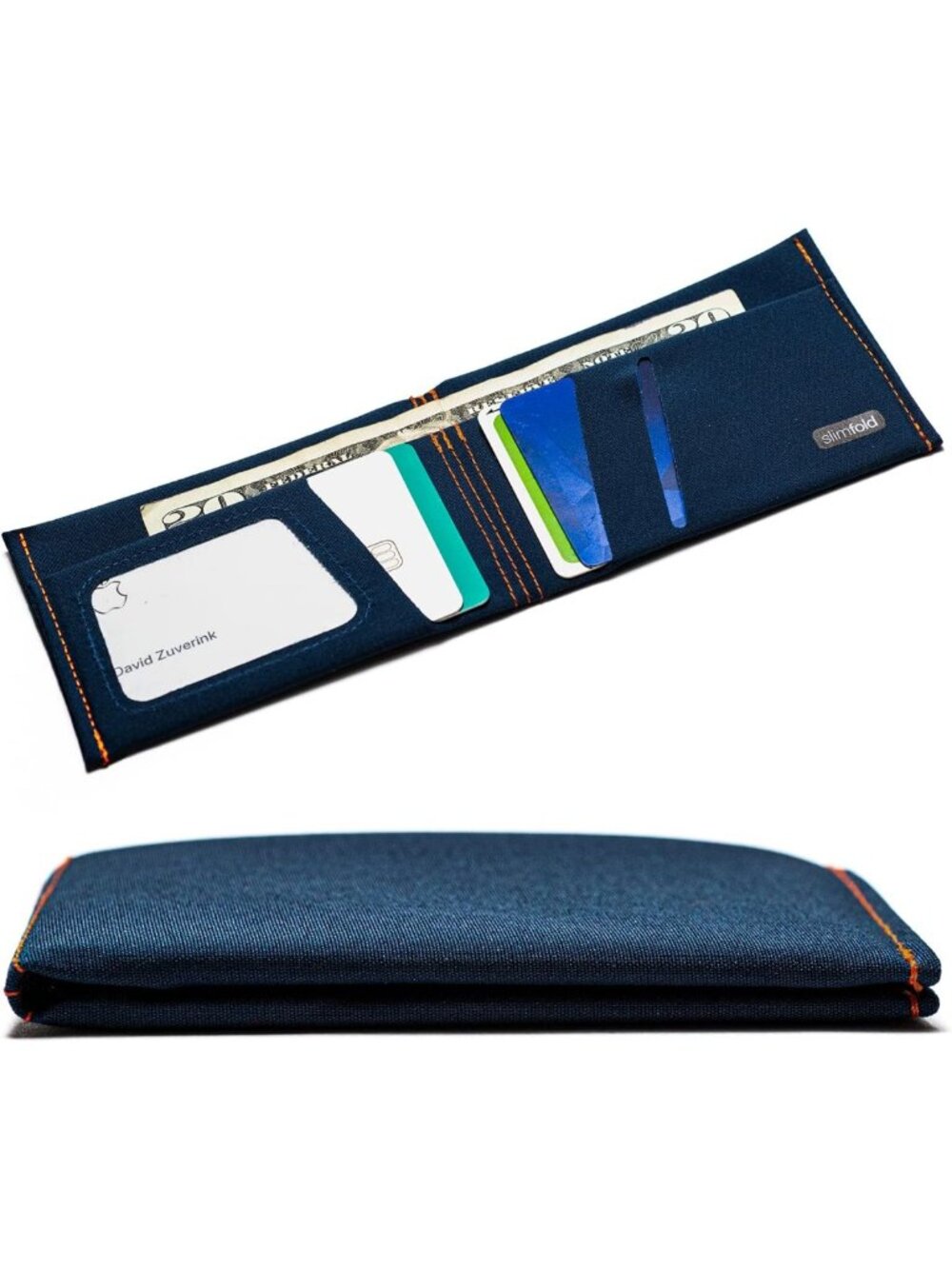 Slim RFID Minimalist Wallet - Thin Soft Shell Design for Men, SlimFold Style